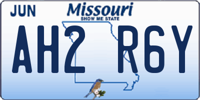 MO license plate AH2R6Y