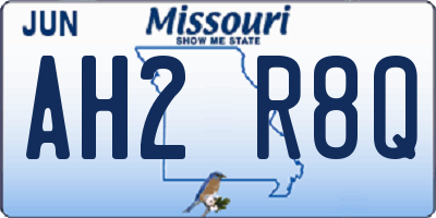 MO license plate AH2R8Q