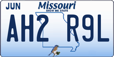 MO license plate AH2R9L