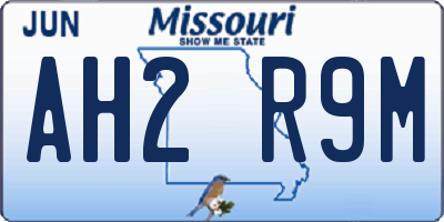 MO license plate AH2R9M