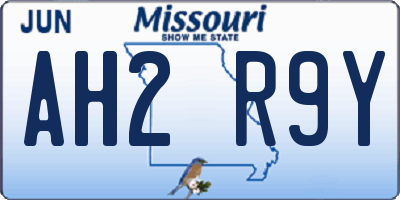 MO license plate AH2R9Y