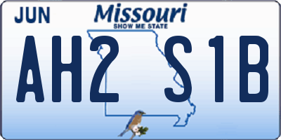 MO license plate AH2S1B