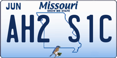 MO license plate AH2S1C