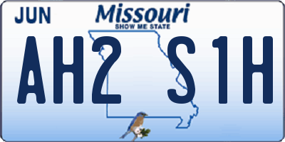 MO license plate AH2S1H