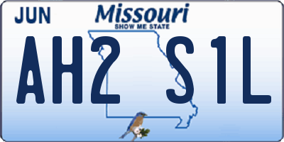MO license plate AH2S1L