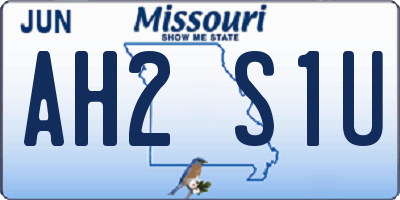 MO license plate AH2S1U