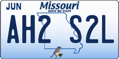 MO license plate AH2S2L