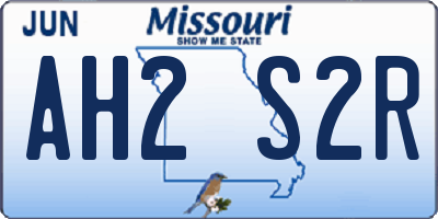 MO license plate AH2S2R
