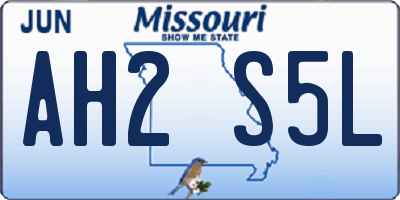 MO license plate AH2S5L