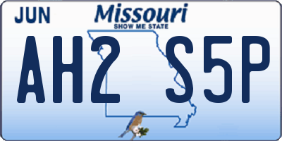 MO license plate AH2S5P