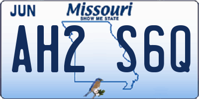 MO license plate AH2S6Q