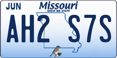 MO license plate AH2S7S