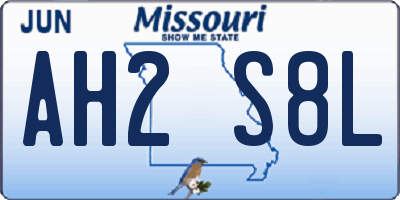 MO license plate AH2S8L