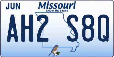 MO license plate AH2S8Q