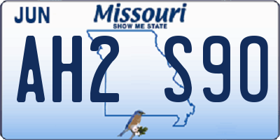 MO license plate AH2S9O