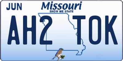 MO license plate AH2T0K