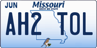 MO license plate AH2T0L