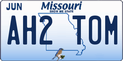 MO license plate AH2T0M