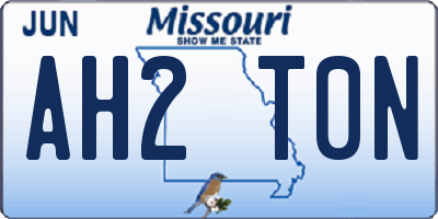 MO license plate AH2T0N