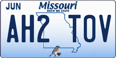 MO license plate AH2T0V
