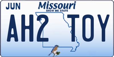 MO license plate AH2T0Y