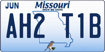 MO license plate AH2T1B