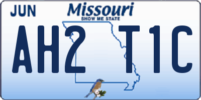 MO license plate AH2T1C