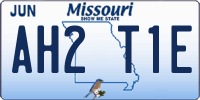 MO license plate AH2T1E