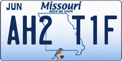 MO license plate AH2T1F