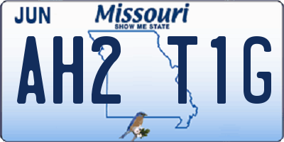MO license plate AH2T1G