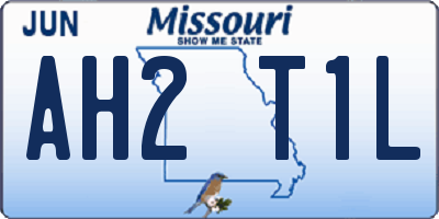 MO license plate AH2T1L