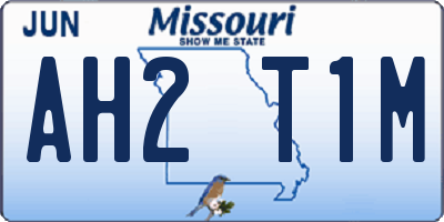 MO license plate AH2T1M