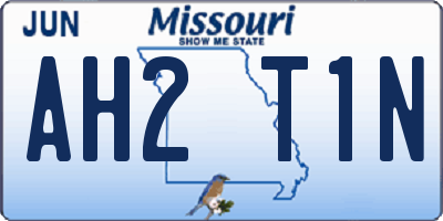 MO license plate AH2T1N