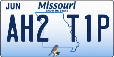 MO license plate AH2T1P