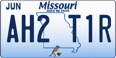 MO license plate AH2T1R