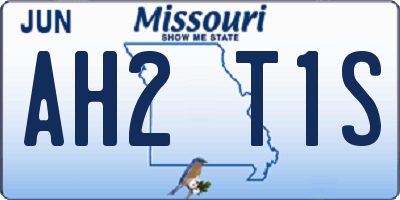 MO license plate AH2T1S