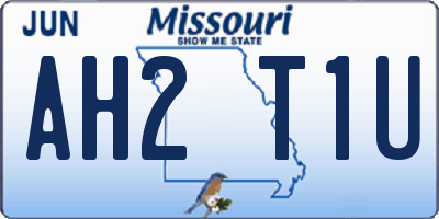 MO license plate AH2T1U
