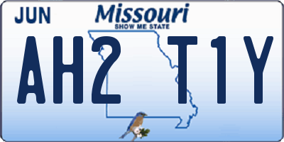 MO license plate AH2T1Y