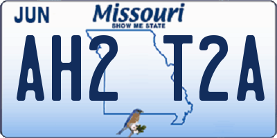 MO license plate AH2T2A