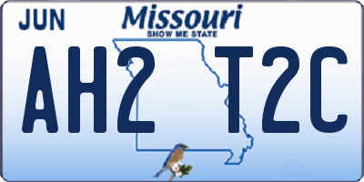 MO license plate AH2T2C