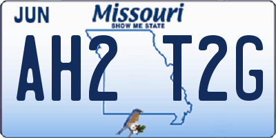 MO license plate AH2T2G