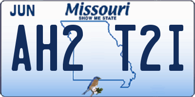 MO license plate AH2T2I