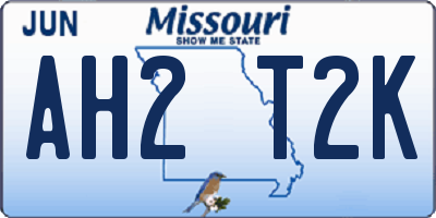 MO license plate AH2T2K