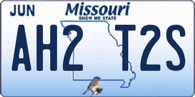 MO license plate AH2T2S