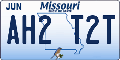 MO license plate AH2T2T
