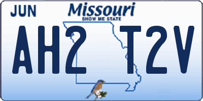 MO license plate AH2T2V