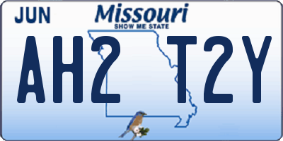 MO license plate AH2T2Y