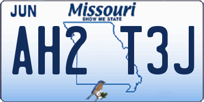 MO license plate AH2T3J