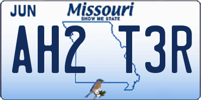MO license plate AH2T3R