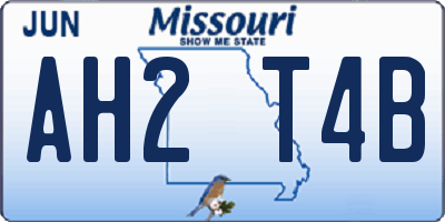 MO license plate AH2T4B